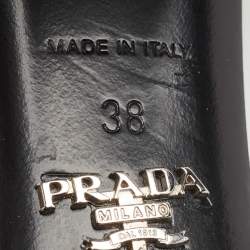 Prada White Quilted Leather Slide Sandals Size 38