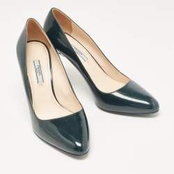 Prada Green Patent Leather Pointed Toe Pumps Size 40