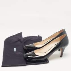 Pre Owned Prada Black Patent Leather Platform Pumps Size 40.5