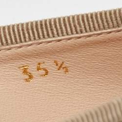 Prada Beige Patent Leather Ballet Flats Size 35.5