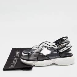 Prada Transparent PVC Cloudbust Slingback Sandals Size 39