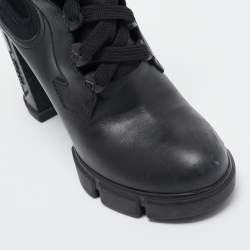 Prada Black Leather Ankle Length Boots Size 39.5