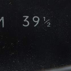 مملوكة مسبقًا Prada Black Brushed Leather Slip On Loafers Size 39.5