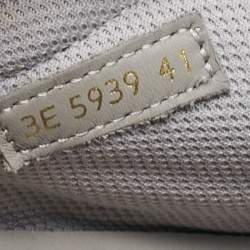 Prada Grey Nylon and Suede Lace Up Sneakers Size 41