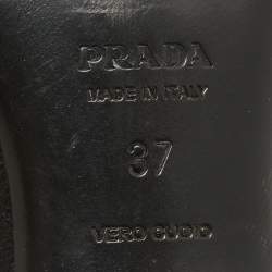 Prada Black Suede Slide Sandals Size 37