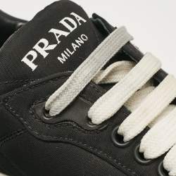 Prada Black Nylon Prax 01 Lace Up Sneakers Size 37