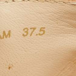 Pre Owned Prada Black Patent Leather Suede Bow Slide Sandals Size 37.5