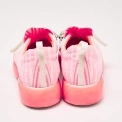 Pre Owned Prada Neon Pink Fabric Cloudbust Sneakers Size 37