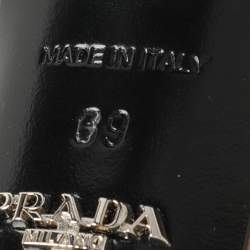 Prada Beige/Black Satin Bow Slide Sandals Size 39