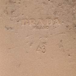 Pre Owned Prada Black Saffiano Patent Leather Mules Size 43