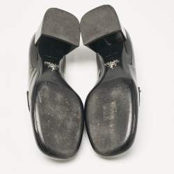 Prada Black Patent Leather Loafer Pumps Size 36 