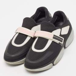 Prada Black Mesh and Rubber Cloudbust Sneakers Size 37.5