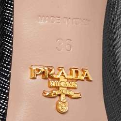 Pre Owned Prada Black Patent Leather Platform Pumps Size 36