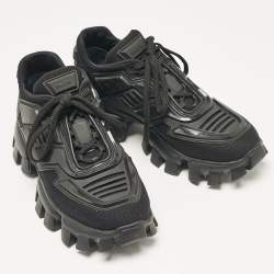 Prada Black Mesh and Rubber Cloudbust Thunder Low Top Sneakers Size 40