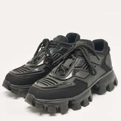 Prada Black Mesh and Rubber Cloudbust Thunder Low Top Sneakers Size 40
