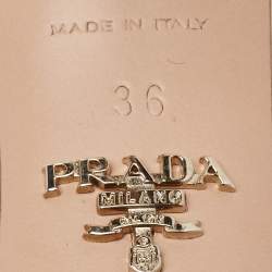 مملوكة مسبقًا Prada White Patent Leather Pointed Toe Slingback Pumps Size 36