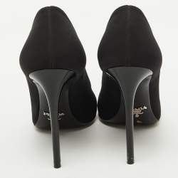 Prada Black Fabric Pointed Toe Pumps Size 36