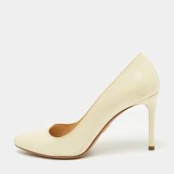 Prada Cream Patent Leather Pumps Size 37