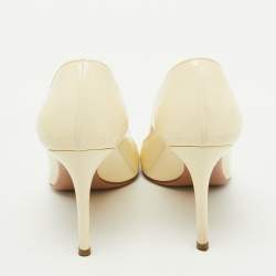Prada Cream Patent Leather Pumps Size 37