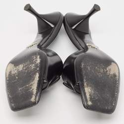Prada Black Leather Bow  Slides Sandals Size 39.5