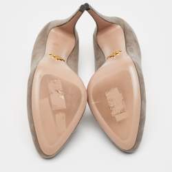 Prada Grey Suede Platform Pumps Size 37.5