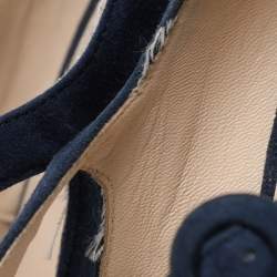 Prada Blue Suede Mary Jane Pumps Size 37