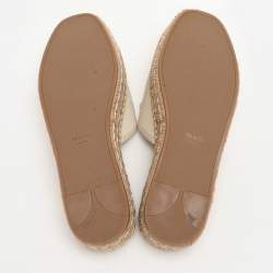 Prada Light Beige Leather Platform Sandals Size 38
