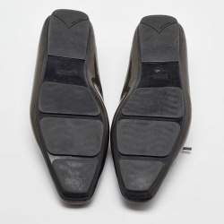Prada Olive Green Patent Leather Penny Loafers Size 40