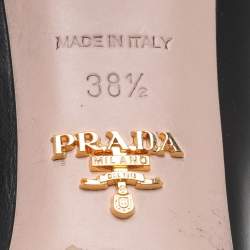 Prada Black Leather Pointed Toe Pumps Size 38.5
