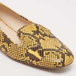 Prada Two Tone Snakeskin Smoking Slippers Size 40