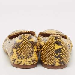 Prada Two Tone Snakeskin Smoking Slippers Size 40