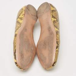 Prada Two Tone Snakeskin Smoking Slippers Size 40
