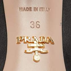 Pre Owned Prada Black Satin Crystal Embellished Pointed Toe Pumps Size 36