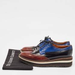Prada Multicolor Leather Brogues Oxfords Size 38.5