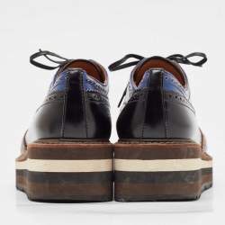 Prada Multicolor Leather Brogues Oxfords Size 38.5