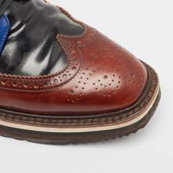 Prada Multicolor Leather Brogues Oxfords Size 38.5