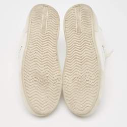 Prada White  Leather  Lace Up Trainer Sneakers Size 36.5 