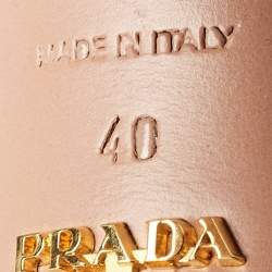 Prada Pink Patent Leather Platform Ankle Strap Sandals Size 40