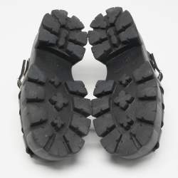 Prada Black Rubber Monolith Ankle Strap Sandals Size 39