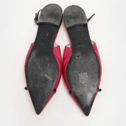 Prada Pink Patent Leather Slingback Sandals Size 41