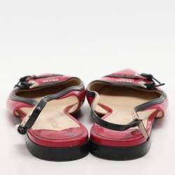 Prada Pink Patent Leather Slingback Sandals Size 41