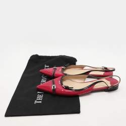 Prada Pink Patent Leather Slingback Sandals Size 41
