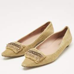 Prada Brown Wool Smoking Slippers Size 38.5