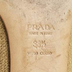 Prada Brown Wool Smoking Slippers Size 38.5
