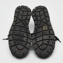 Prada Black Sequin Double Wheel Platform Sneakers Size 39