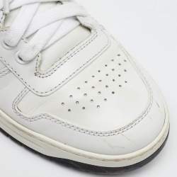 Pre Owned Prada White Leather Downtown Low Top Sneakers Size 38