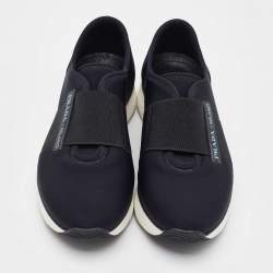 Prada Black Neoprene Slip On Sneakers Size 37.5