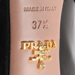 Prada Black Patent Leather Platform Pumps Size 37.5