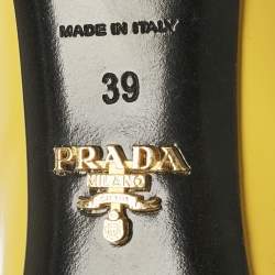 Prada Two Tone Leather Bow Pointed Toe Pumps Size 39