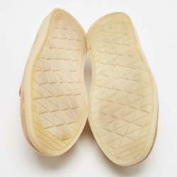 Prada Beige Suede Logo Plaque Slip On Loafers Size 39